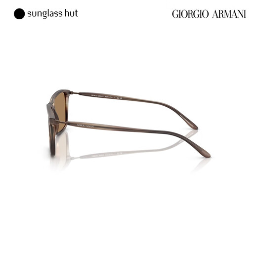 Emporio armani [Hu ge Тот же стиль] солнцезащитные очки мужские солнцезащитные очки, изменяющие цвет, прямоугольные очки 0Ar8218f полосатая коричневая рама/коричневая линза 6167m4