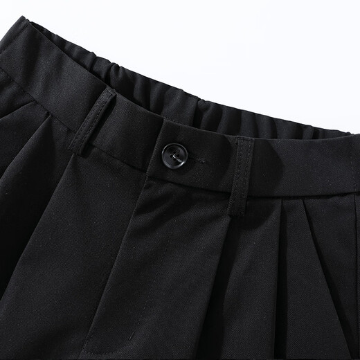 Foss Phil Casualhose Herren Frühlings- und Sommerhosen Lose trendy gerade haften Anzughose 26588 Schwarz XL