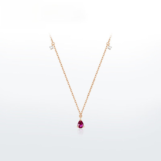 COASZE classic colored treasure 18K gold ruby diamond necklace women's light luxury birthday gift for wife, one thing, one certificate, custom engraving