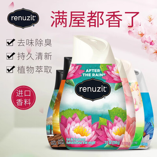 RENUZIT American Renuzit 98% natural solid air freshener deodorizes, deodorizes and removes formaldehyde benzene aroma long-lasting citrus fragrance 198g/bottle 1 bottle