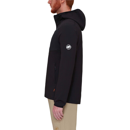 Mammoth (MAMMUT) Madris Light Men's Windproof and Water-Resistant Lightweight Breathable Mid-layer Fleece Jacket 0001-Black (Mixed New and Old Styles) M