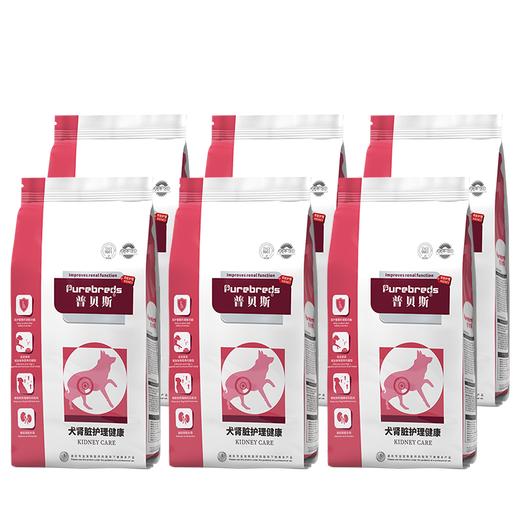 Pubes Kidney Prescription Dog Food Dog Nephritis Kidney Stones Kidney Disease Renal Function Degeneration Dog Kidney Care Full Stage Dog Food Dog Kidney Care Prescription Food 600g*6 Pack
