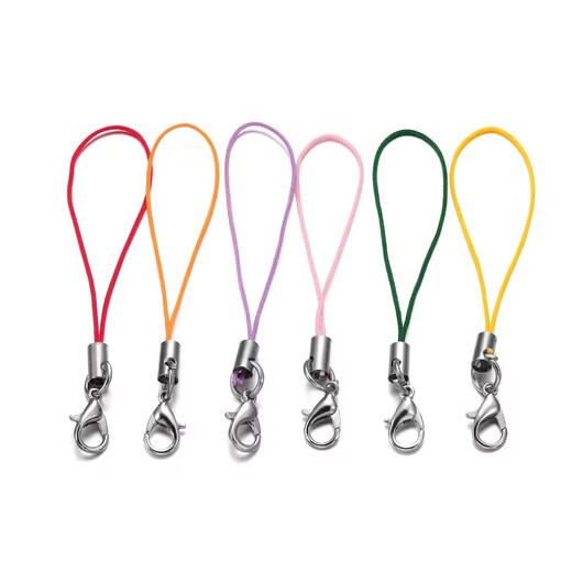 Mengkeduo DIY lobster clasp mobile phone rope doll pendant rope jewelry key USB flash drive color lanyard buckle pendant rope mobile phone rope mixed color/10 pieces/pack