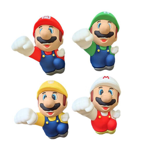 Chaosihui Mario Bike Sticker 3D Three-dimensional Road Bike Decoration Doll Mountain Bike Electric Vehicle Transformation Cute Decorative Sticker Mario 3D Doll-Red Hat 1pc [free traceless glue]