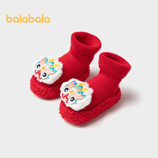 Balabala baby floor socks terry warm snake year boys and girls socks toddler shoes natal year step before 209125172201