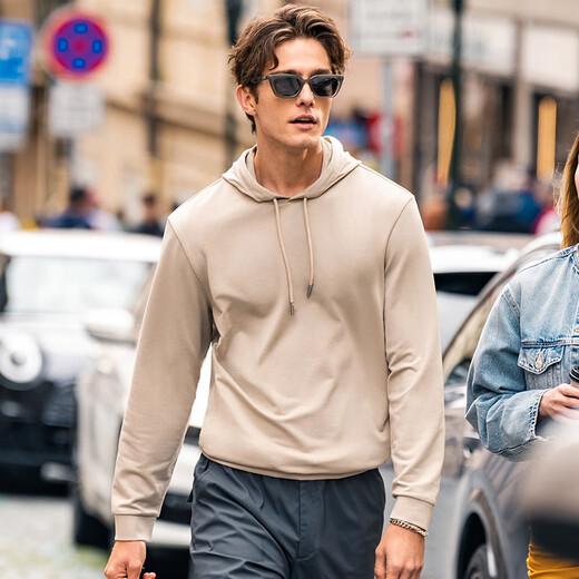 
Mr. Bu Bu’s thin base sweatshirt for men casual hooded men’s inner top 2025 new product KT15763 Zipper pocket-Bronze 2XL (185)