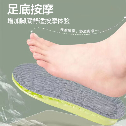Schweißabsorbierende und atmungsaktive Einlegesohlen, weiche und elastische, geruchsfreie Sportarten und deodorierende Männer, die lange Zeit stehen, ohne erschöpft zu sein, Stoßdämpfung, superweiche Schweißfüße atmungsaktiv, superweicher Sporteinsolen-grün-grünes Einzelschwarz [1 Double Pack] 41-42