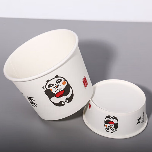 Disposable bowls and chopsticks, household thickened instant noodle paper bowls, commercial packed lunch boxes, disposable bowls and chopsticks lunch boxes, whole box batch, thickened 700 type paper bowls and chopsticks, 50 sets