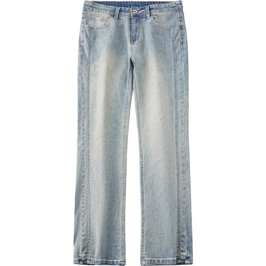 
Big Mouth Monkey (paul frank) American fashion brand jeans men's autumn loose new straight-down wide-leg pants trendy high street casual long pants 9901 nostalgic blue [official authentic] L [recommended 120-140Jin [Jin equals 0.5 kg]]