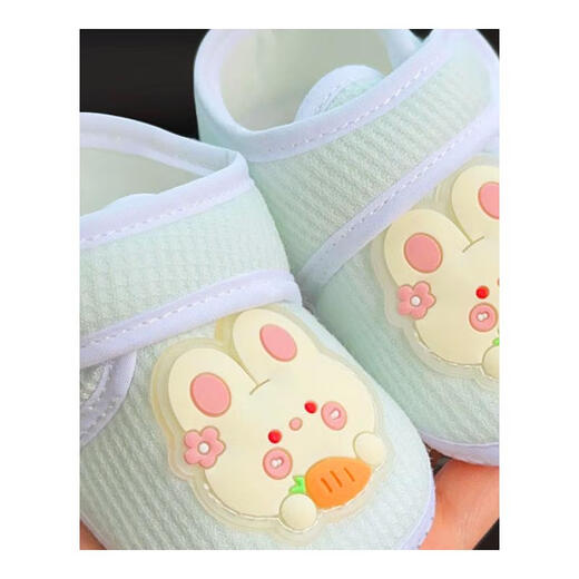 Midur baby soft sole shoes 0-6 spring and summer baby toddler shoes for newborns and young children's shoes for three months 8 non-slip steps before cute yellow (small rabbit single shoes) 12.5 inner length 12.5 cmL (recommended from December to August)