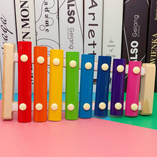 Educación temprana del bebé Color de madera de madera de 8 tonos, xilófono infantil, torcedura educativa para niños Insectos, juguetes de madera, juguetes de madera, juguetes de madera, piano de madera de 8 tonos