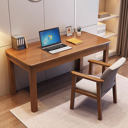 Yimi Zhilian all solid wood computer desk desk simple study desk writing desk solid wood color 1m SZ-02