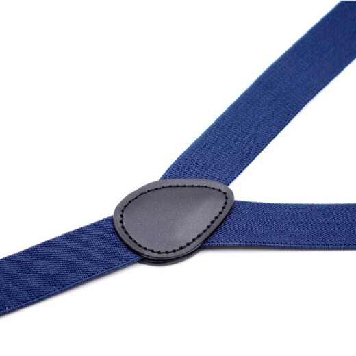 Zhuo Yansi Herrengürtel, Hose der Groomsmen, Gurte, ältere Hosen, elastische Riemenklammern, Männer- und Frauen-Hosenträger, Nicht-Schlupf-Hosenträger, Marineblau
