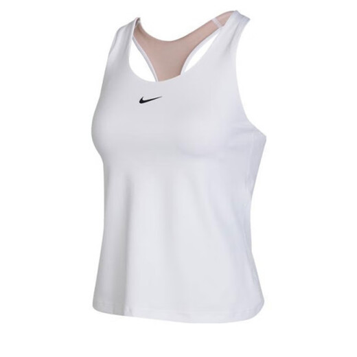 Nike vest women's summer new fashion hook fitness yoga training sportswear breathable casual sleeveless T-shirt DV9898-100 comes with chest pads without displacement XL