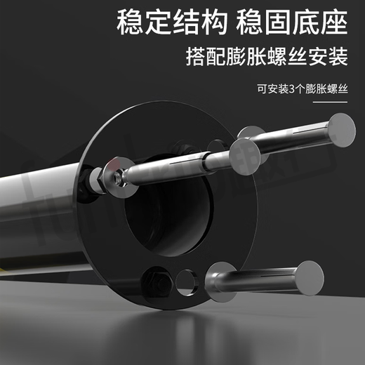 Quxing fixed road pile anti-collision column steel pipe warning column parking space road isolation column ringless 76*750*0.5 black and yellow