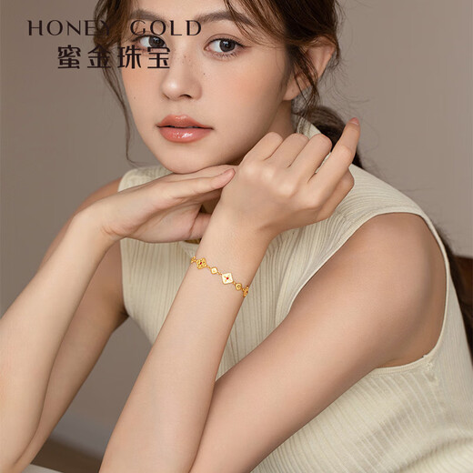 Honiggold Honig Gold Schmuck Gold Armband Fuß Gold Alte Emaille Inheritance Ninghui Kette HGA1449 Arbeitsgebühr von 860 Yuan/Stück 12,27G 152 cm