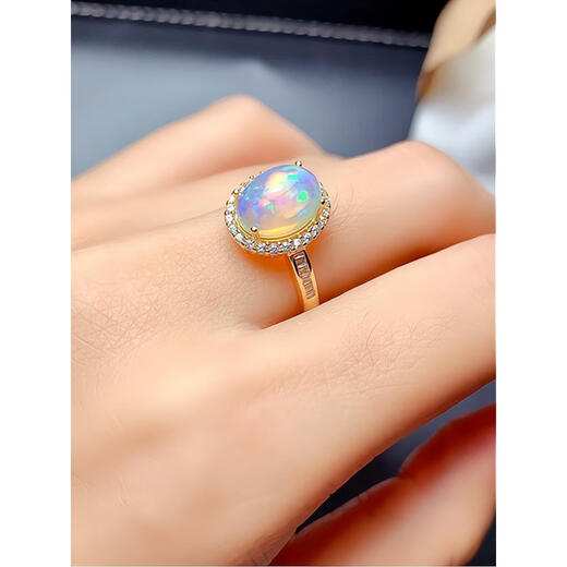 Yadige colorful natural opal ring for women s925 silver plated 18k gold inlaid live light luxury niche ins ring gift white gold opal ring
