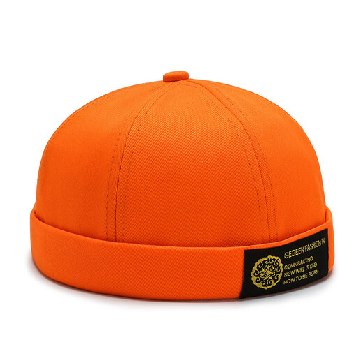 New fashion four-season landlord hat men street trendy hip-hop hat brimmed melon skin hat women light board hat women trendy black gold embroidery adjustable
