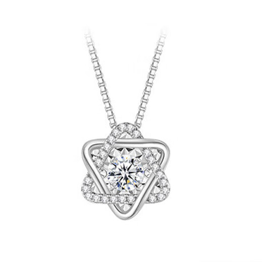 Fat Donglai same style pt950 platinum pendant women's necklace single 18K white gold clavicle chain single pendant without chain free 1, Love Rubik's Cube single pendant without chain platinum p