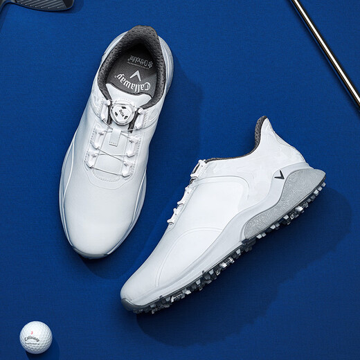 
Callaway Golf Shoes Men's Spiked Shoes BOA Knob Tour-grade Golf Men's Sports Shoes M598 White M598-20 41
