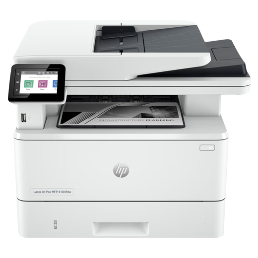 惠普（HP） 打印机 4104dw/fdw 3104fdw黑白激光复印扫描一体机 双面打印 无线办公 4104dw（无线有线网络三合一/双打双复双扫）