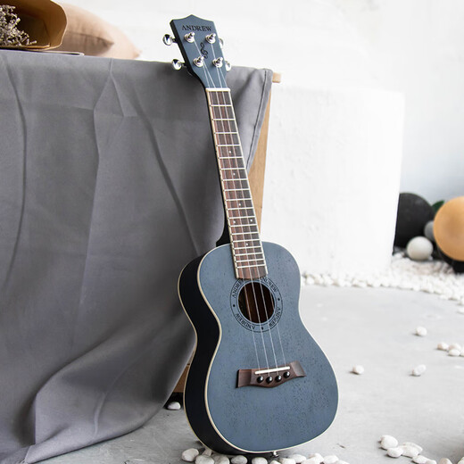 Andrew (ANDREW) ADL ukulele beginner entry-level student 23-inch ukulele children's veneer small guitar blue 23-inch full peach blossom core blue lover + gift bag +