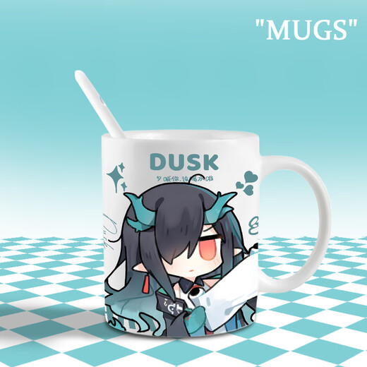 Yingtang morgen Arche umgeben Q Version W KELSICATI WASSER MOUM MILK MILK TURKEM GRÖSSE WASSER TRINK WASSER CUP XR723 SAGA Exquisite Tasse [Tassen + Löffel]