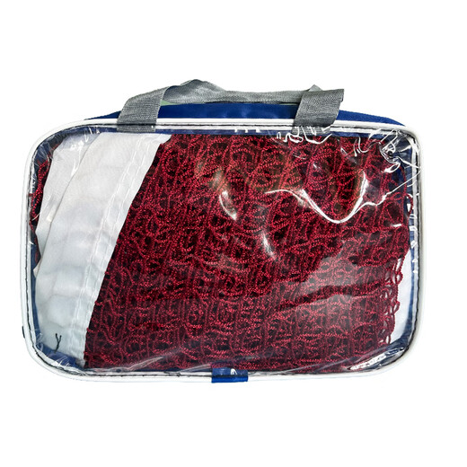 Hua Shi Meng Filet de badminton extérieur pliable et portable standard 6,1 m x 76 cm, maille de 2,5 cm, type amateur à quatre liaisons, version compétition de 1,8 cm, câble en acier