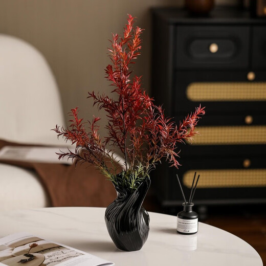 IXJSN Nordic Creative Ceramic Vase Rotating Beauty Ornament High-end Living Room Entrance Desktop Dining Table Dried Flower Decoration B Art Abstract Vase Can Store Water Plain Color