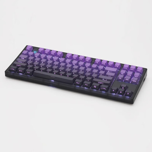 腹灵MK870鸿运当头侧刻成品无线机械键盘蝮灵客制化套件87键游戏 黑曜石【三模】+紫气东来 青轴【宿友挨打轴】