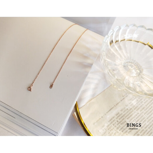 DL 1998 Fat Donglai same style 18k rose gold necklace, non-fading, hand-customized 18K rose gold ultra-fine plain chain O word 1.2 45cm (slightly fat clavicle chain)