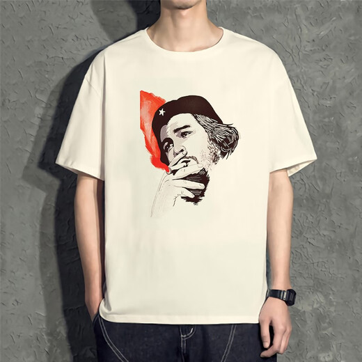 简方位切格瓦拉t恤 主义周边短袖衣服夏季t桖班服男 白色 d4882 切格瓦拉 XS 75-95斤