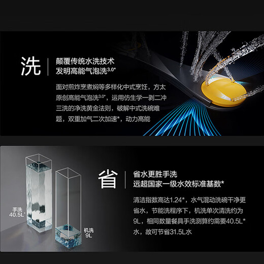 FOTILE dishwasher is on the right, household sink dishwasher, 11 sets of large capacity, first-class water efficiency, high-energy bubble washer JBSD2T-03-G3, same model as offline