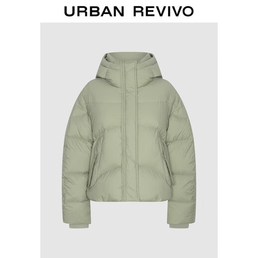 UR2025 new winter women's casual simple stand collar hooded quilted down jacket UYY150059