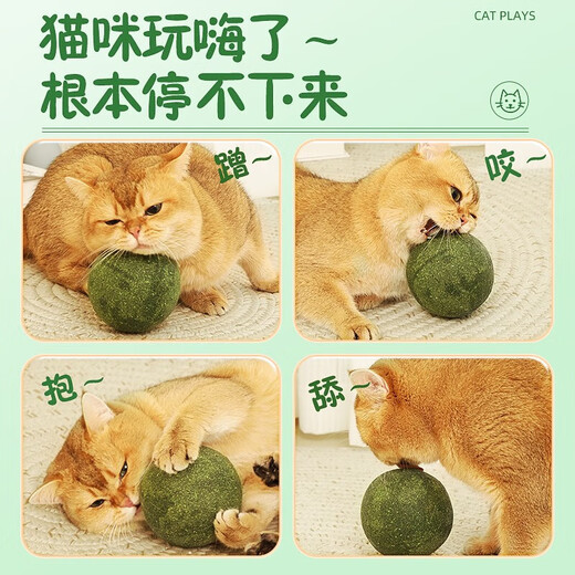 Huayuan Pet Tools (hoopet) Cat 10CM Extra Large Cat Mint Ball Toy Cat Grass Self-Happiness and Boredom Relief Artifact Molar Stick Teeth Cleaning Funny Cat Mutian Polygonum