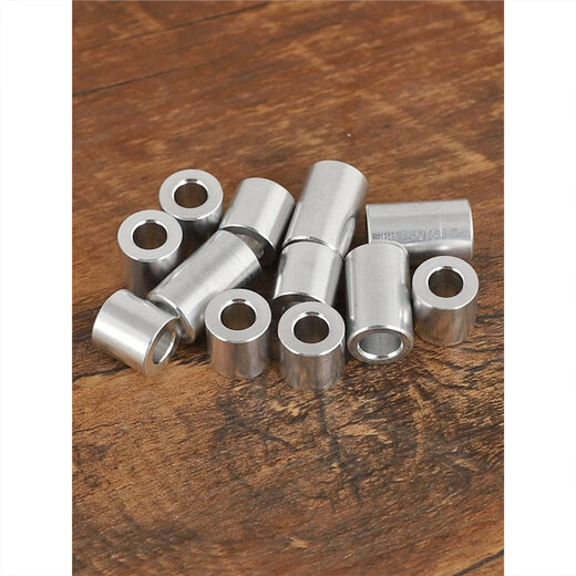 Bingneng metal aluminum sleeve gasket shaft sleeve aluminum alloy sleeve thickened round flat washer model screw spacer isolation column 6.5*outer diameter 20*8 10 pcs