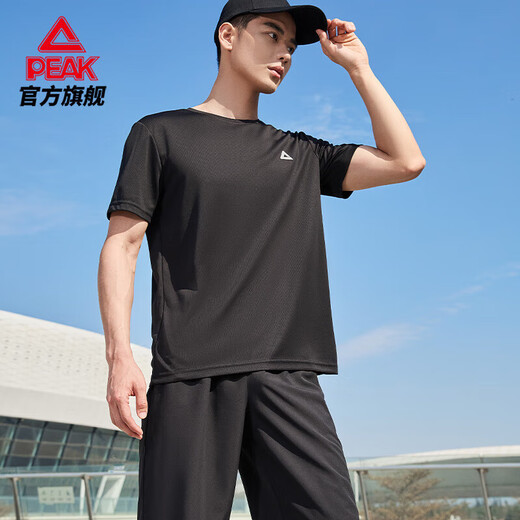 Peak Schnelltrockner Sportanzug Herren Sommer Running Casual Badminton Uniform atmungsaktive zweiteilige kurzärmelige Shorts Männer DF142001