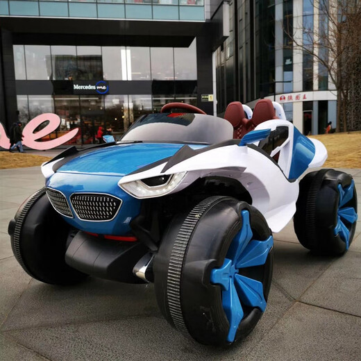 Ogulun children's car electric car can sit on four wheels 2-8 years old children's remote control car birthday gift baby toy car red top