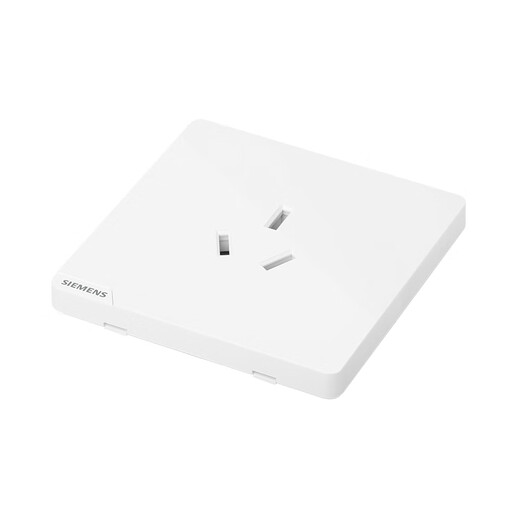 Siemens (SIEMENS) switch socket panel, wall strong refrigerator air conditioning socket, Haocai series rice velvet white, matte cream style 16A three-hole socket