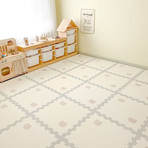 Mat de estiramiento de Disney Mat de rastreo Niños XPE RAWLING MAT BEBENT Baby Supling Mat de rastreo Mat de espuma doméstica Engrosamiento del bebé Custom Baby XPE Hermoso Estilo de costura 丨 Little Bear 25 Piezas - 60*60*2.0cm de espesor [amigable para la piel]