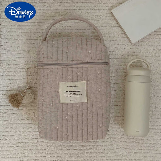迪士尼（Disney）吸奶器收纳包韩系妈咪包便携出行母婴包手提包婴儿尿布奶瓶妈妈包 纯色