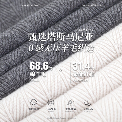 Sanheernew Arrivials 9-26 Nouveau produit Jacquard texture tricotée Pull à cou rond DAZ761 Fleur Gris 48 / M / M
