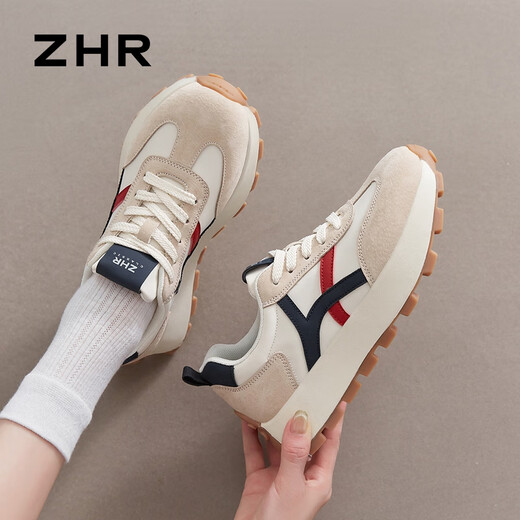 ZHR casual shoes for women in autumn retro sports thick sole shoes for women to increase height and make them look slimming shoes for women G686 Milan 36