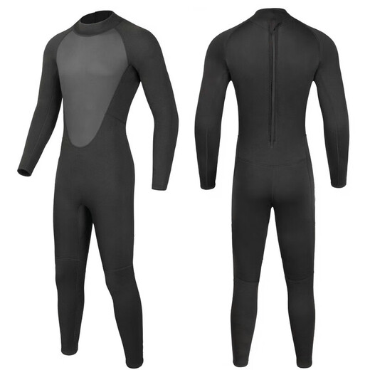 Self-top wetsuit for men 3mm fine embossed one-piece men's warm and wear-resistant hunting suit jellyfish suit surfing suit swimming float 2mm black fine embossed 3XL