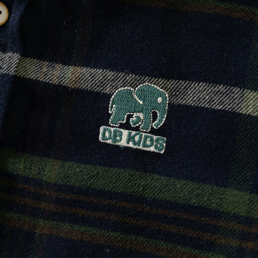 DAVE&BELLA boys' shirts for older children, new winter tops, velvet children's plaid shirts, children's clothes, older children's tops, navy plaid, in stock, 150 cm (recommended height 140-150cm)