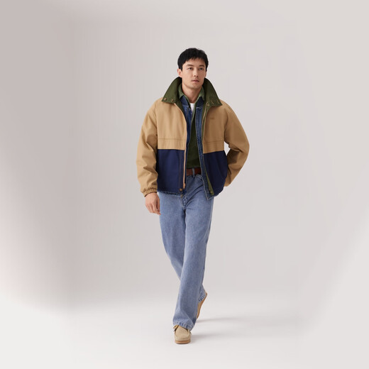 Levi's Levi's 25 new men's patchwork contrasting loose reversible Detroit jacket blue brown/green 001HW-0000 XL