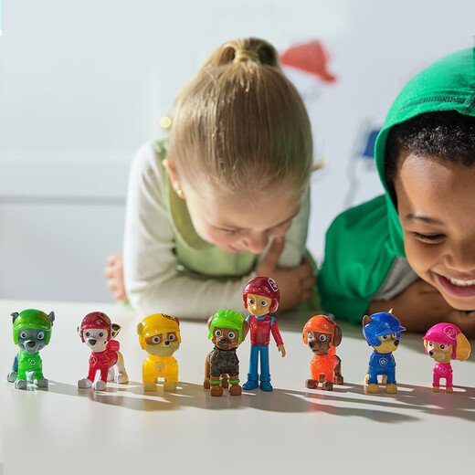 [90% nuevo] El equipo de patrulla hizo excelentes contribuciones (PAW Patrol) Regalos de cumpleaños para perros para niños, niños y niñas de juguete, grandes flotas de muñecas de animales, 8 paquetes