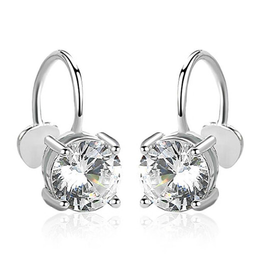 Fat Donglai same style platinum pt950 earrings Pt950 imported technology moissanite without piercing four-claw single diamond ear clip LC/flawless under the mirror x D-E/extremely white x platinum 3 carats
