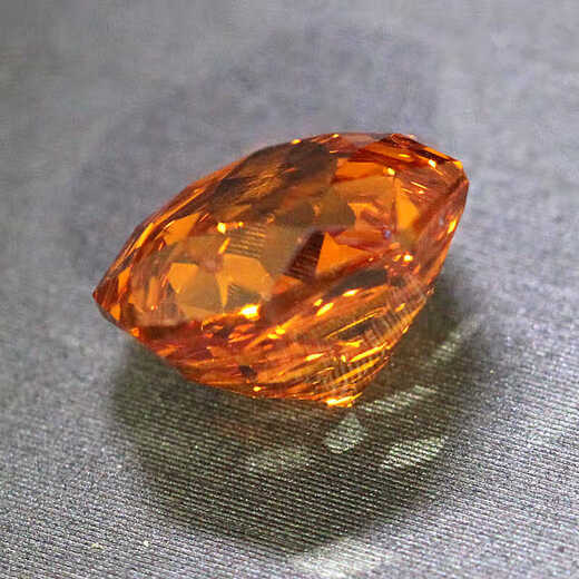 Libiaolian platinum Fanta stone high precision cut loose stone ring surface Rhodes rose cut ring pendant inlaid with jewelry orange gemstone rose cut (8X8mm/2 carats)