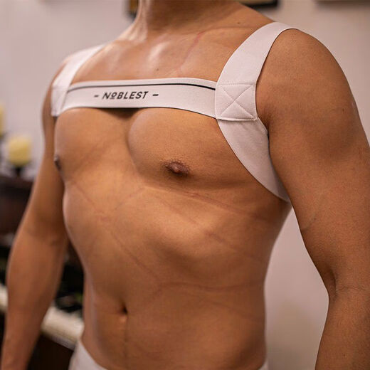 NOBLESTSIR thong sexy breathable hip lifting men's underwear sports shoulder straps to show bigger muscles shoulder straps black one size